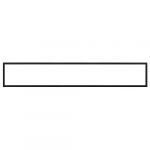 Black rectangular frame with a blank white interior, suitable for displaying artwork or photographs.
