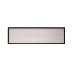 Black framed LED panel light with a slim design, ideal for modern ceiling installations.
