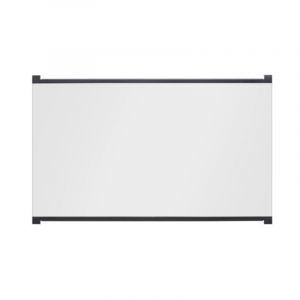 Whiteboard with black frame, suitable for office or classroom use.
